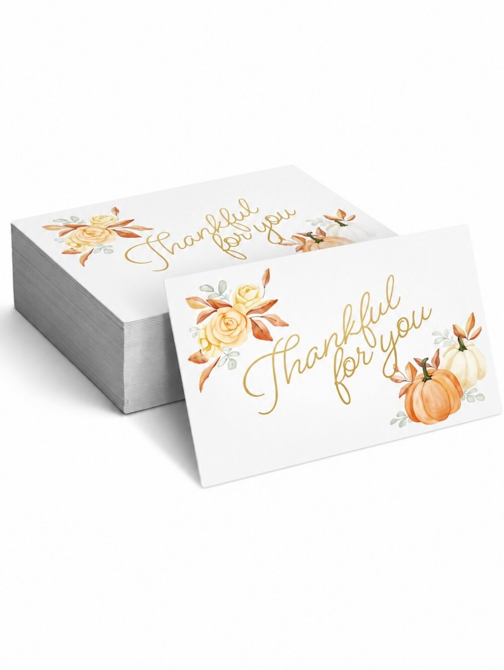 20ct, 6x4 "THANKFUL FOR YOU" INSERT THANK YOU CARDS